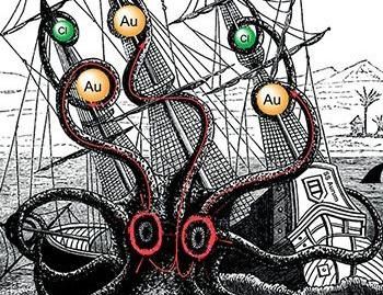 The front cover image shows a huge octopus wrecking a ship.