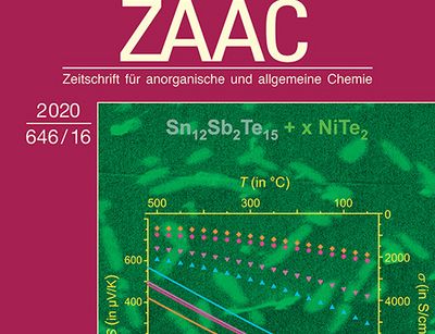 Front Cover: Hall-effect Measurements and Transport Properties of Heterostructures in the Model System NiTe2-Sn12Sb2Te15 (ZAAC Volume 646, Issue 16)