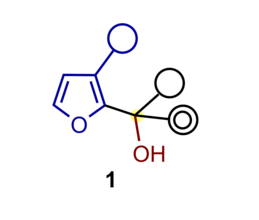 The image shows the organocatalytic enantioselective oxa-Piancatelli rearrangement