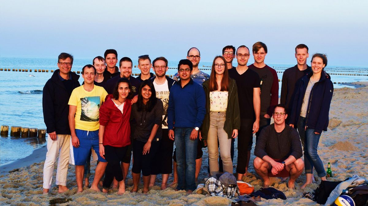 enlarge the image: The photo shows our team on the beach of Zingst.