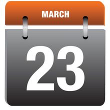 Calendar showing March 23