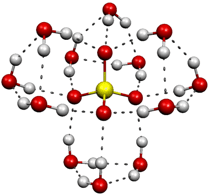 Structure of a microhydrated sulfate dianion